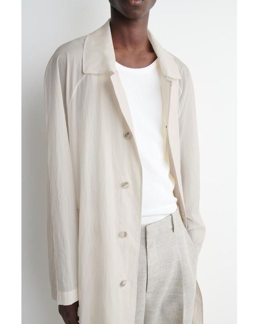 COS White Technical Sheer-Nylon Trench Coat for men