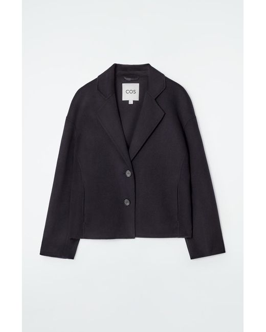 COS Blue Tailored Double-faced Wool Jacket