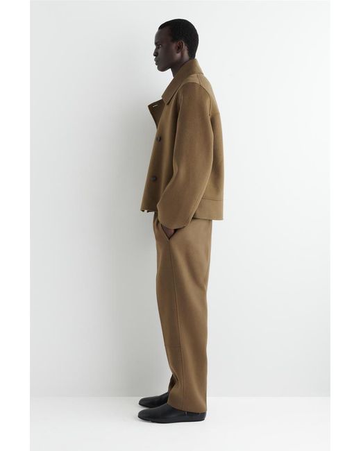 COS Natural Double-Faced Wool Short Pea Coat for men