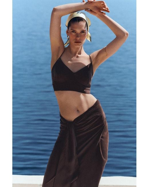 COS Brown Silk Bralette
