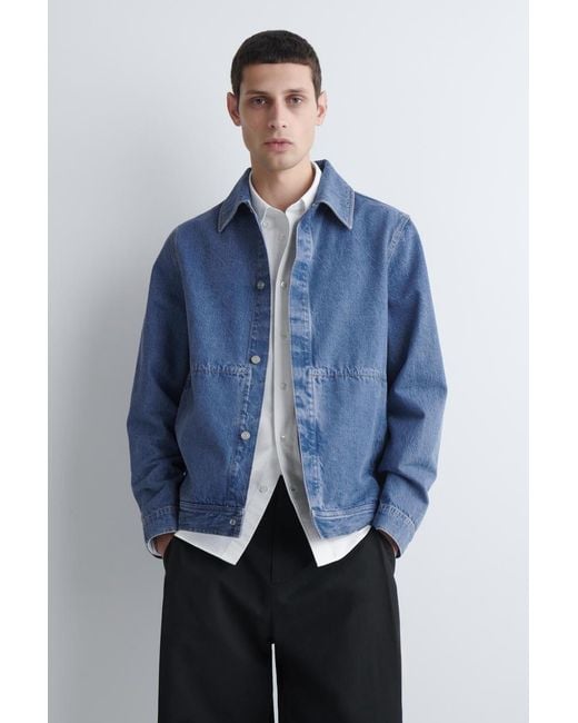 COS Blue Minimal Denim Jacket for men