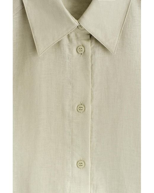 COS Natural Short-Sleeved Linen Shirt Dress