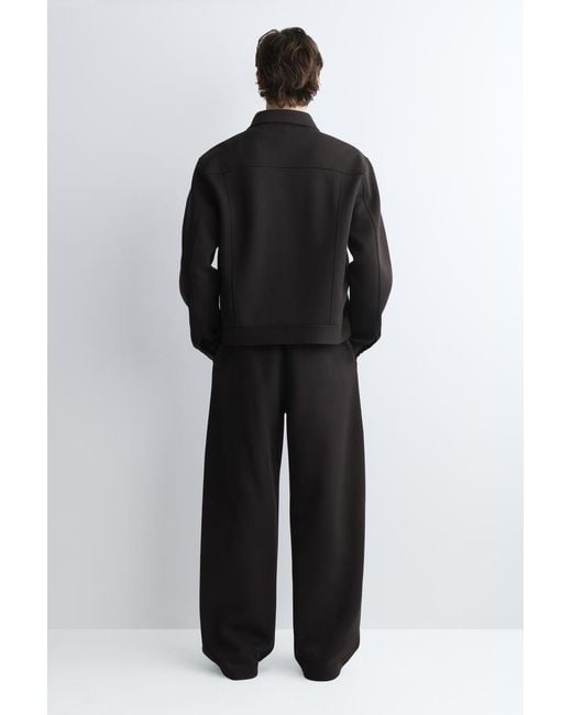 COS Black Scuba Straight-Leg Pants for men