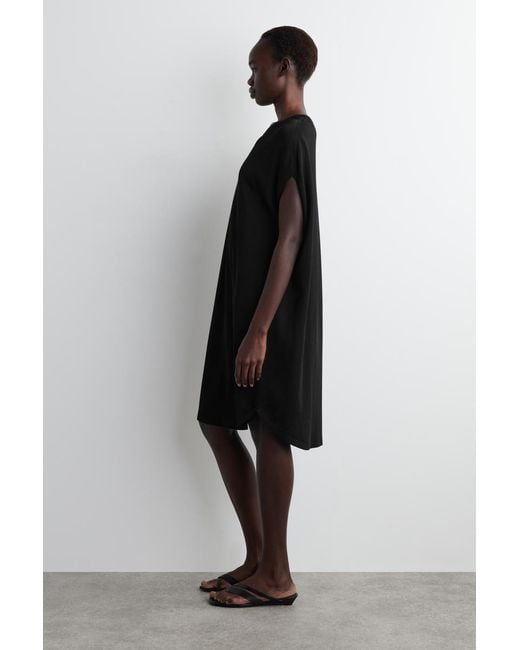 COS Black Circle-Cut Knitted Dress