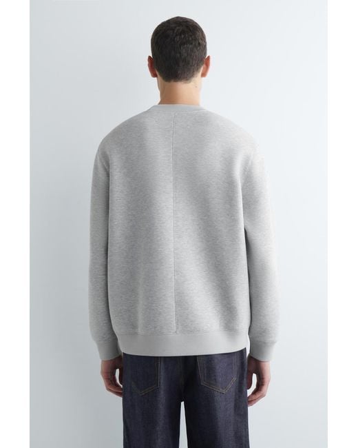 COS Gray Relaxed Scuba Sweatshirt for men