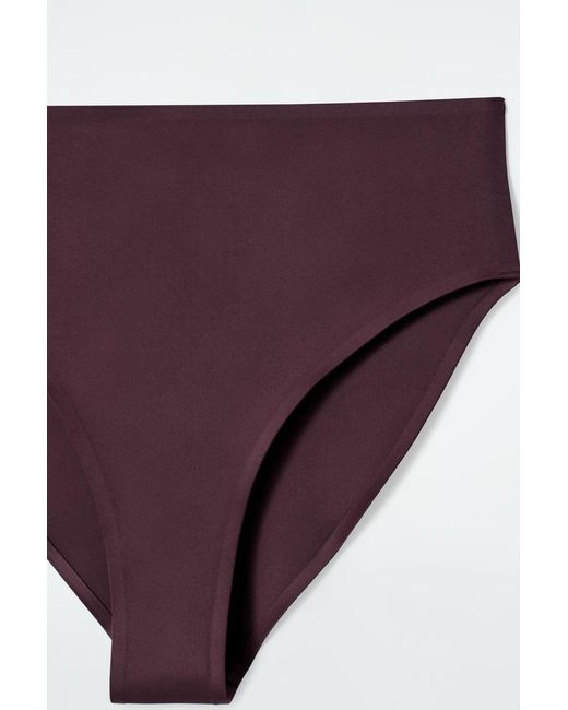 COS Purple High-waisted Scuba Bikini Briefs