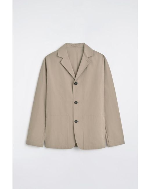 COS Natural Unstructured Cotton-Blend Blazer for men