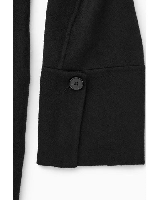 COS Black Tailored Double-faced Wool Coat