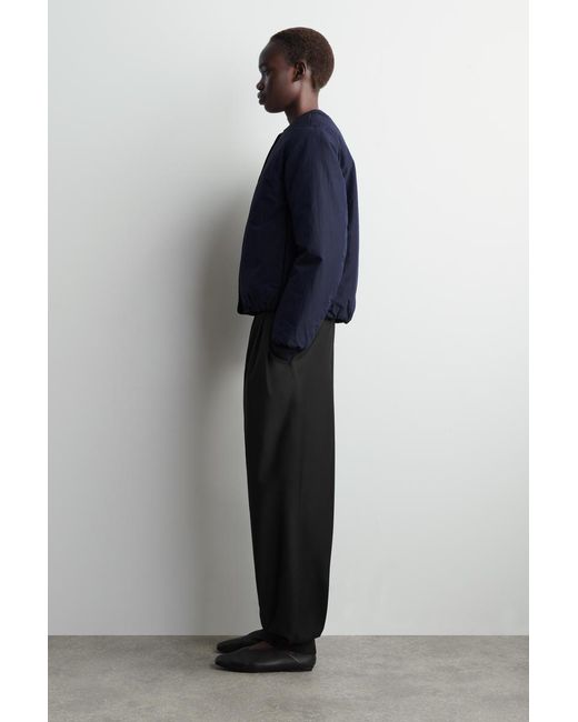 COS Blue Padded Cotton Liner Jacket