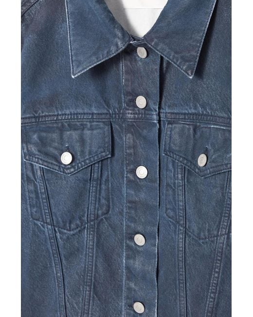 COS Blue Sprayed-denim Jacket