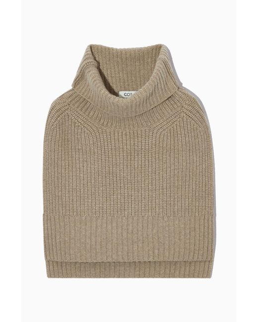COS Chunky Pure Cashmere Hybrid Vest in Beige (Natural) | Lyst UK