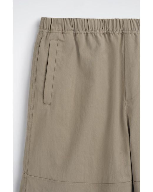 COS Natural Cotton Elasticated Knee-Length Shorts for men