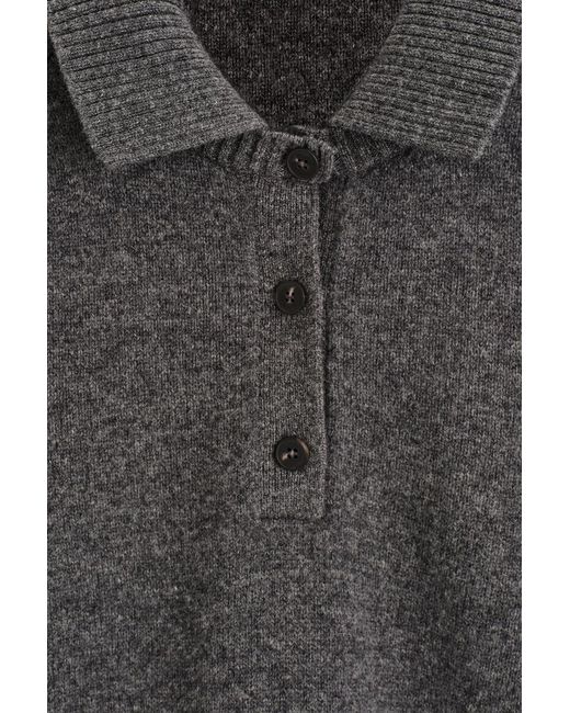 COS Gray Merino Wool Polo Shirt