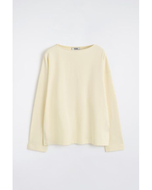 COS Natural Oversized Boat-Neck Sweatshirt for men