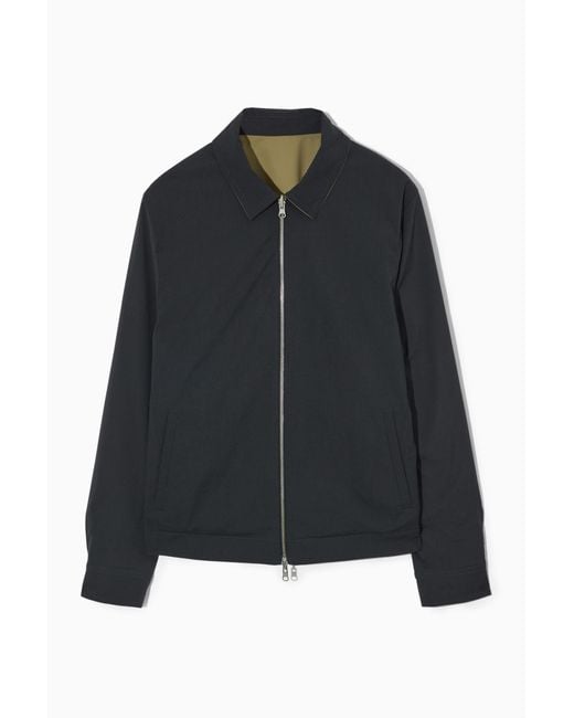 COS Black Reversible Harrington Jacket for men