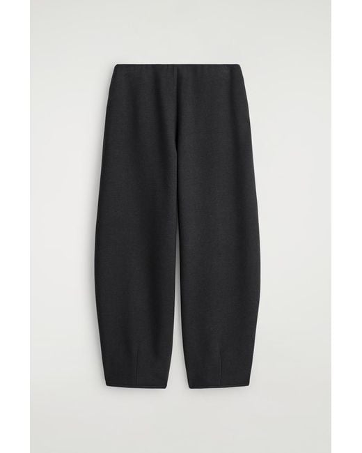 COS Black Barrel-Leg Pants