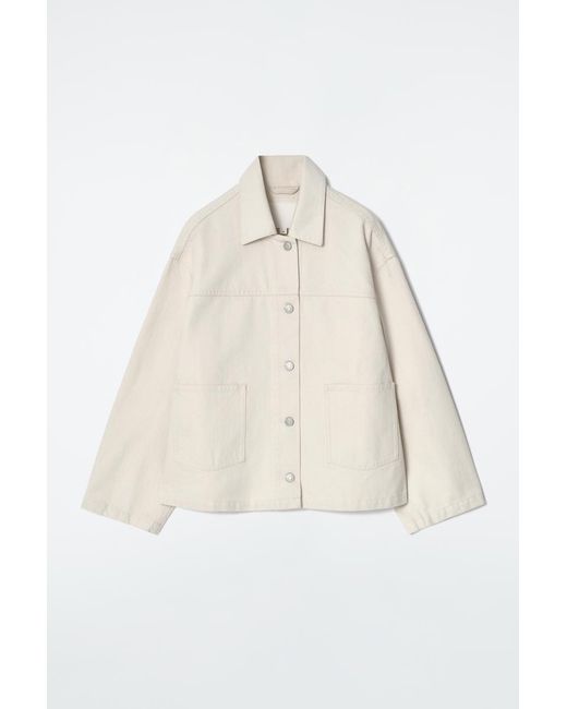 COS White Boxy Denim Jacket