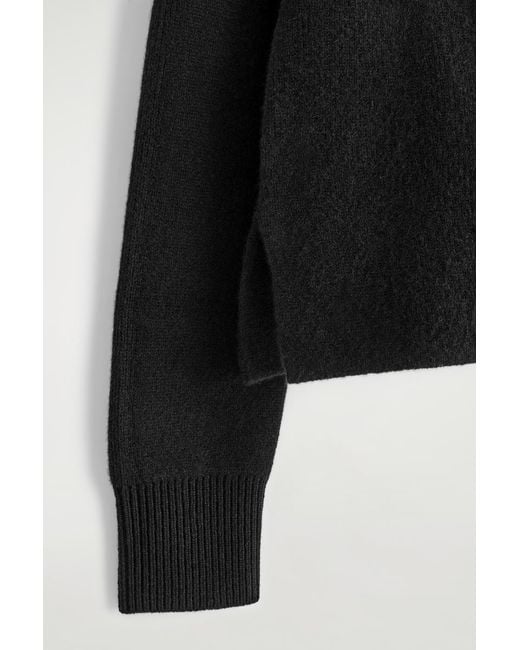 COS Black Merino Wool Crew-Neck Sweater
