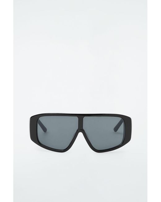 COS Gray Oversized Visor Sunglasses