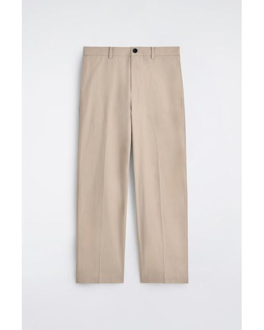 COS Natural Cotton-Linen Relaxed-Fit Straight-Leg Pants for men