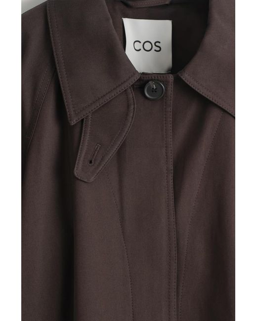 COS Brown A-Line Trench Jacket