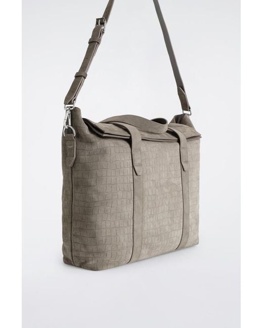 COS Gray Brunswick Messenger Bag for men