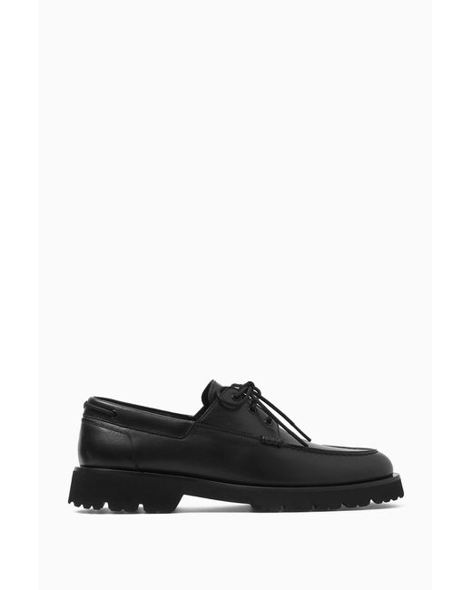 COS Chunky Boat Shoes in Black for Men | Lyst UK
