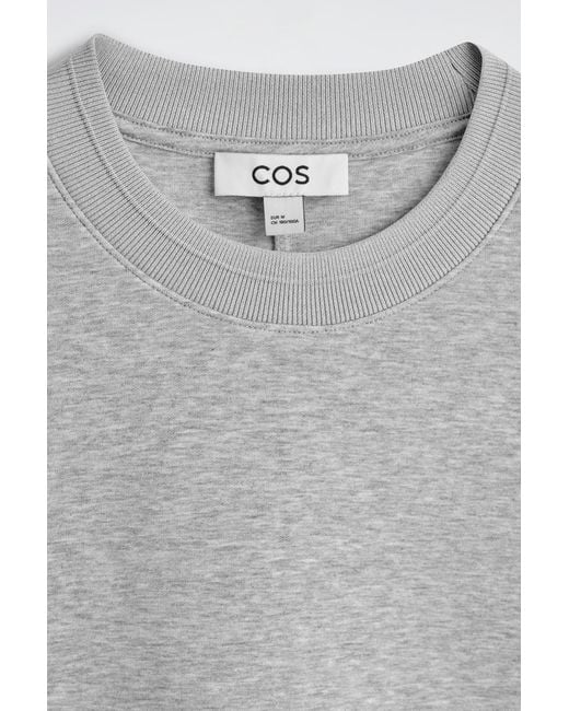 COS Gray Relaxed Scuba Sweatshirt for men