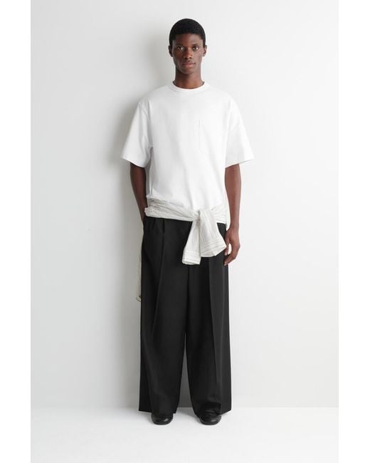 COS White Oversized Heavyweight T-Shirt for men