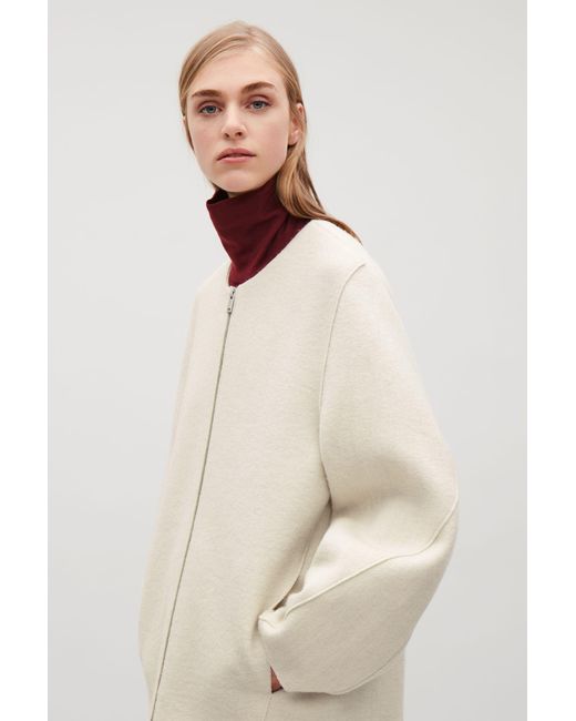 Cos boucle deals wool cocoon coat
