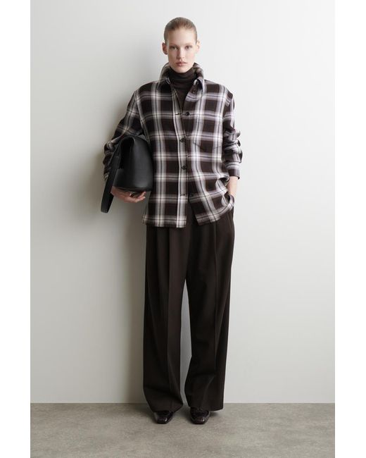 COS Red Checked Overshirt