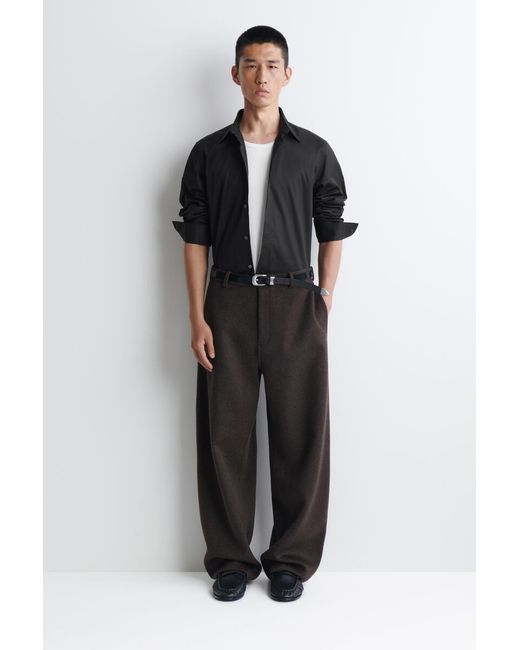 COS Black Slim Cotton-Twill Shirt for men