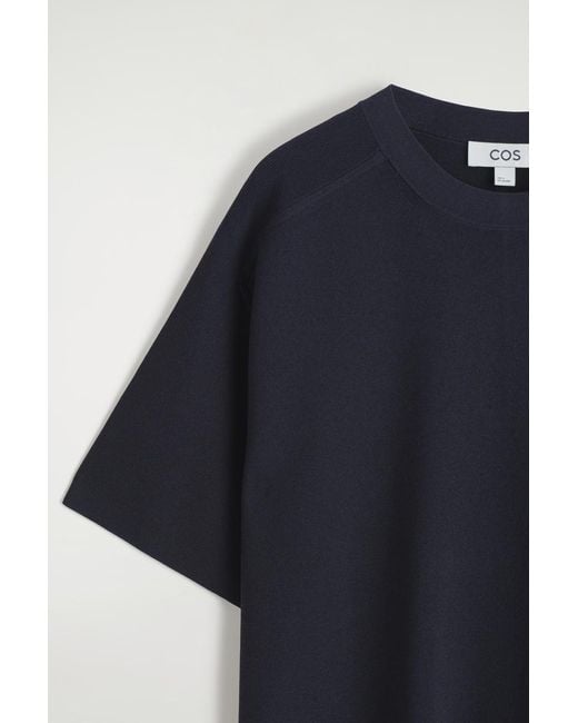 COS Black Knitted T-Shirt Dress