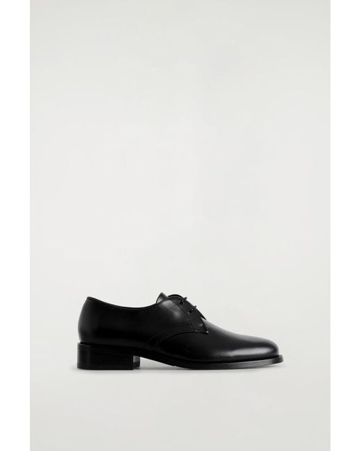 COS Black Leather Derby Shoes