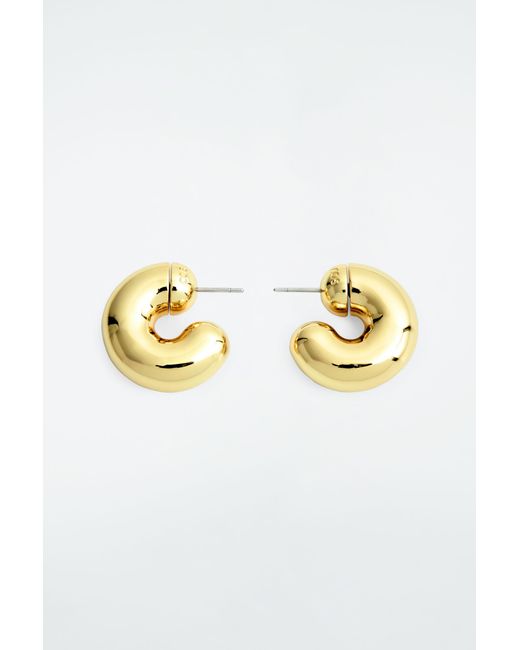 COS Metallic Chunky Hoop Earrings