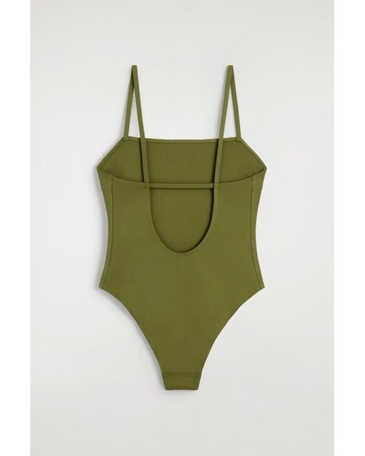 COS Green Bonded Swimsuit