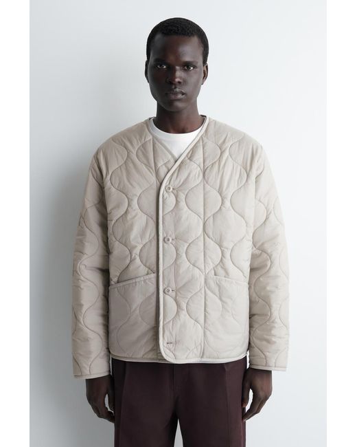 COS Gray Reversible Quilted Jacket for men