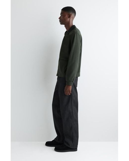 COS Green Jersey Harrington Jacket for men