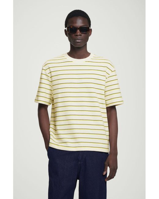 COS Natural Striped Bouclé T-shirt for men