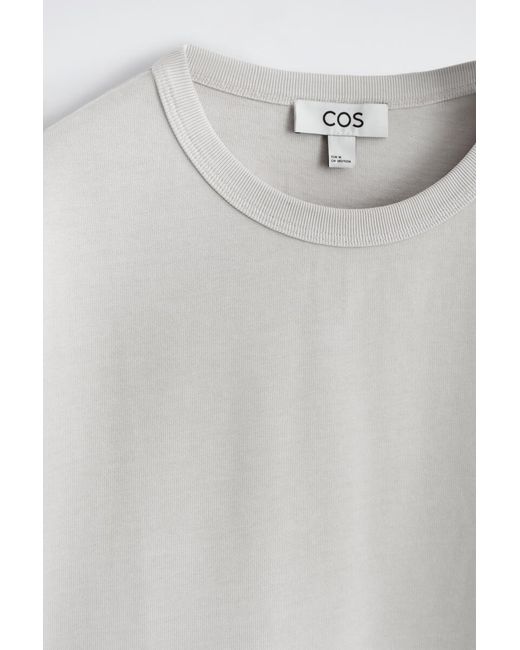 COS White Relaxed Heavyweight Washed-Cotton T-Shirt for men