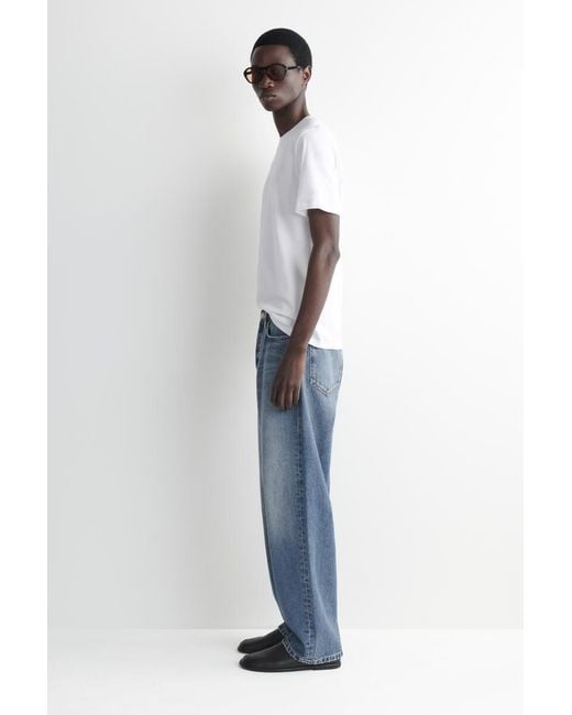 COS White Cotton Crew-Neck T-Shirt for men