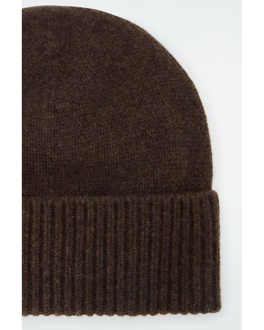 COS Brown Pure Cashmere Beanie