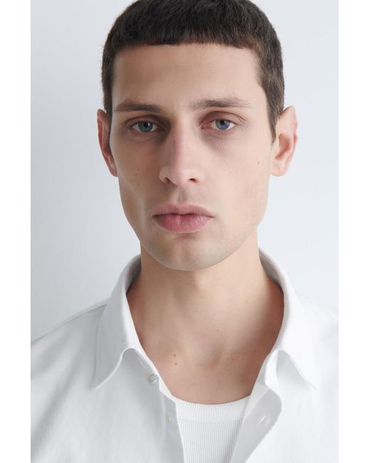 COS White Cotton Oxford Shirt for men