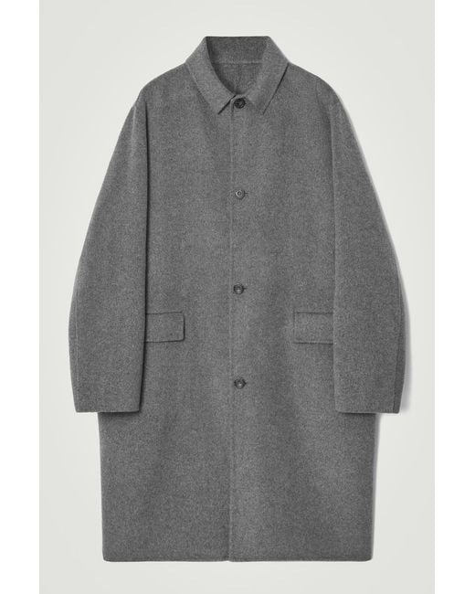 COS Gray Double-faced Wool Coat for men