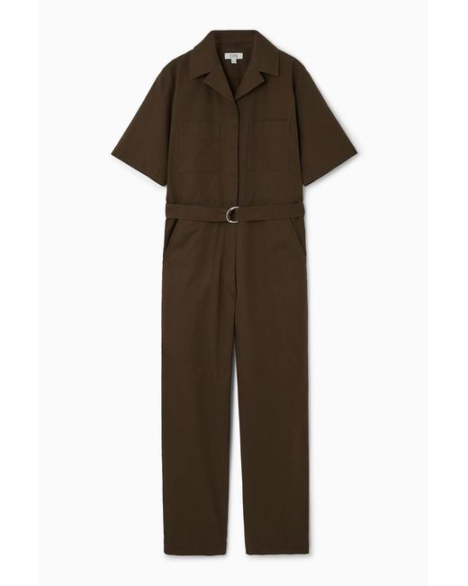 COS Brown Belted Utility Boilersuit