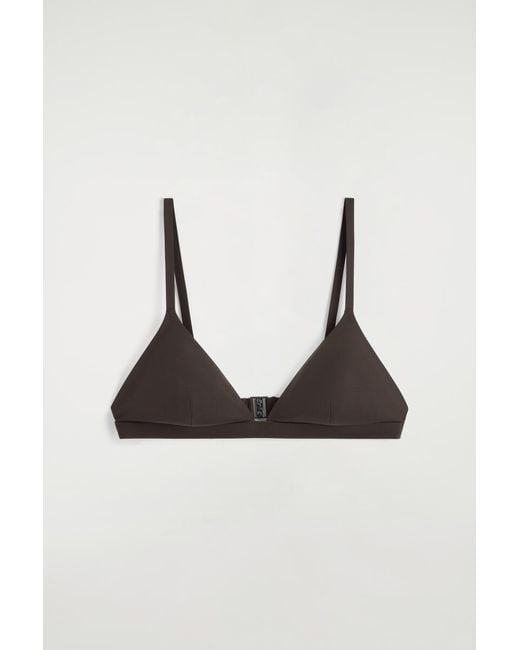 COS Black Triangle Bikini Top