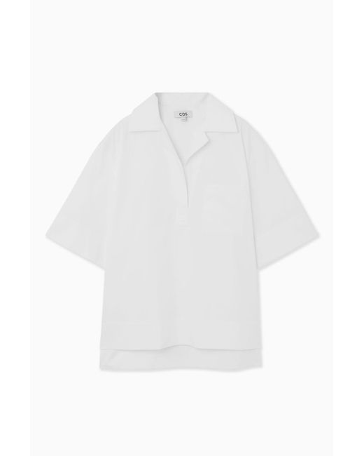 COS White Short-sleeved Resort Shirt