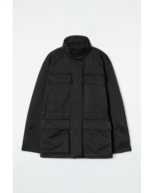 COS Black Waisted Utility Jacket