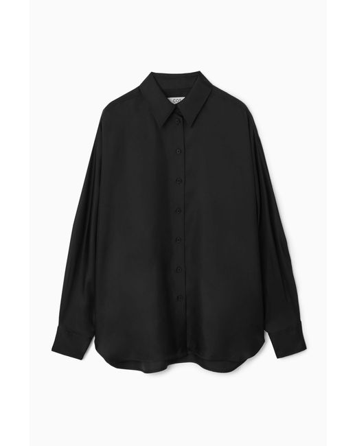 COS Black Relaxed Fluid Shirt