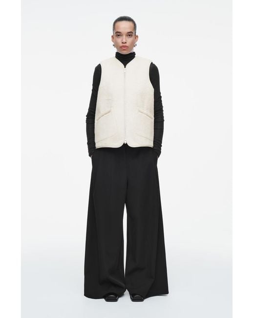 COS Natural Oversized Faux Shearling Gilet